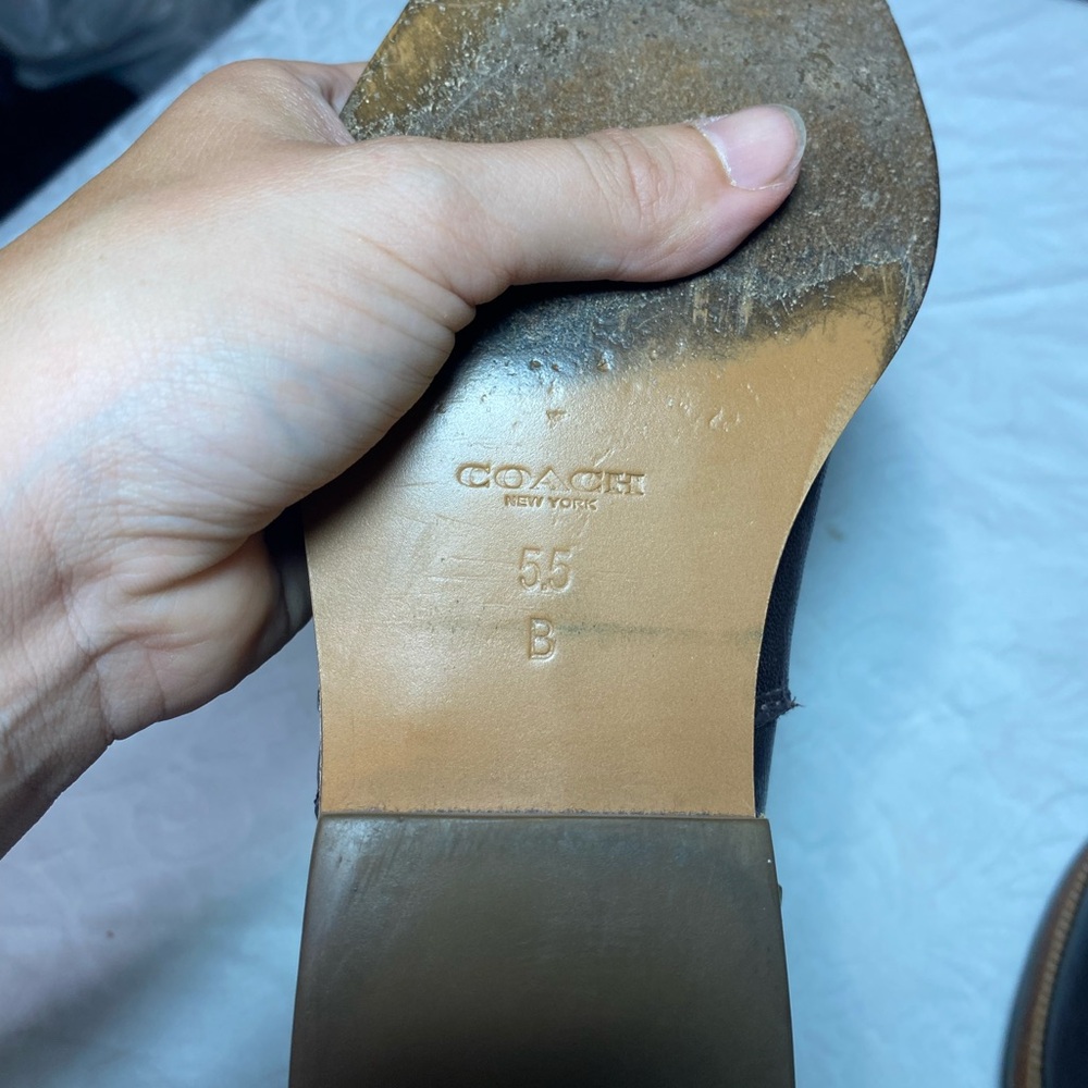 COACH Lannah Ankle Booties Boots Women’s 5.5 B Regular Width Leather? I think - Picture 12 of 13